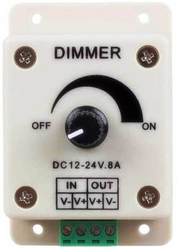 12V-24V 8A Adjustable Dimmer Switch PWM Dimming Controller for Single LED Strip 8 A Rotary Dimmer