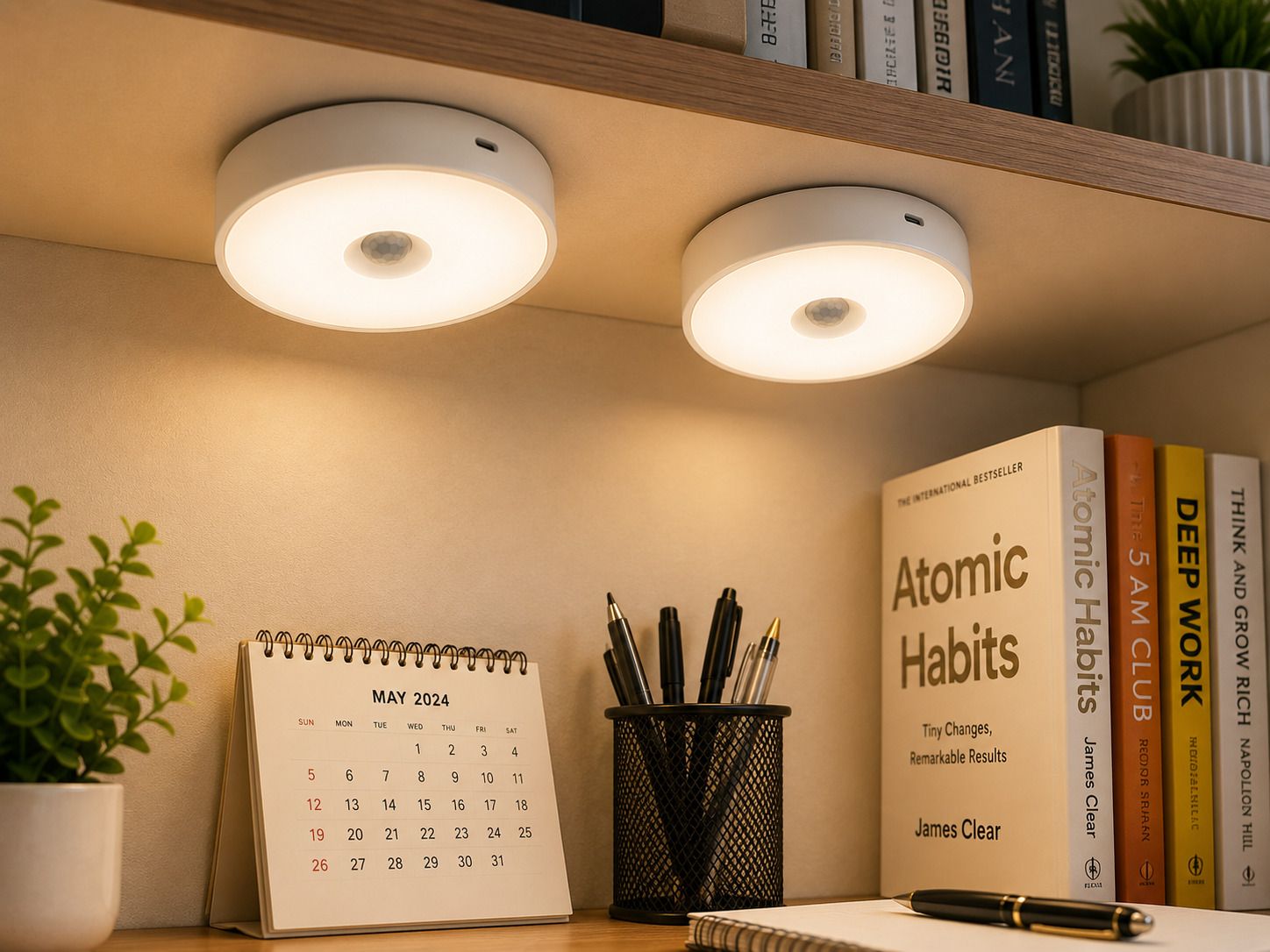 Makkachakki Rechargeable Motion Sensor Light Under Cabinet LED Night Lamp Motion Sensor Light-image-32