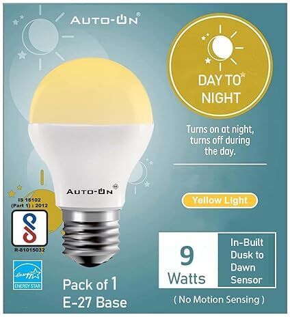 auto-on Day/Night Sensor LED Bulb 9W Smart Sensor Light-picture-17
