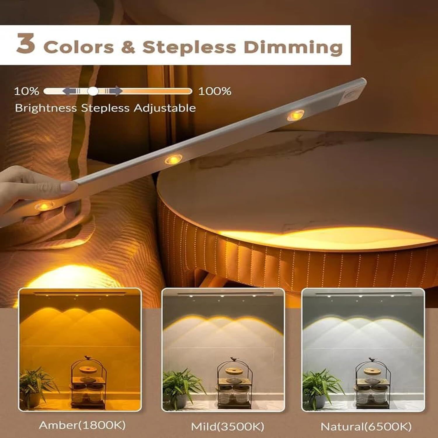 Xydrozen Rechargeable Wireless LED Light for Staircase & Hallway Motion Sensor Light-image-47
