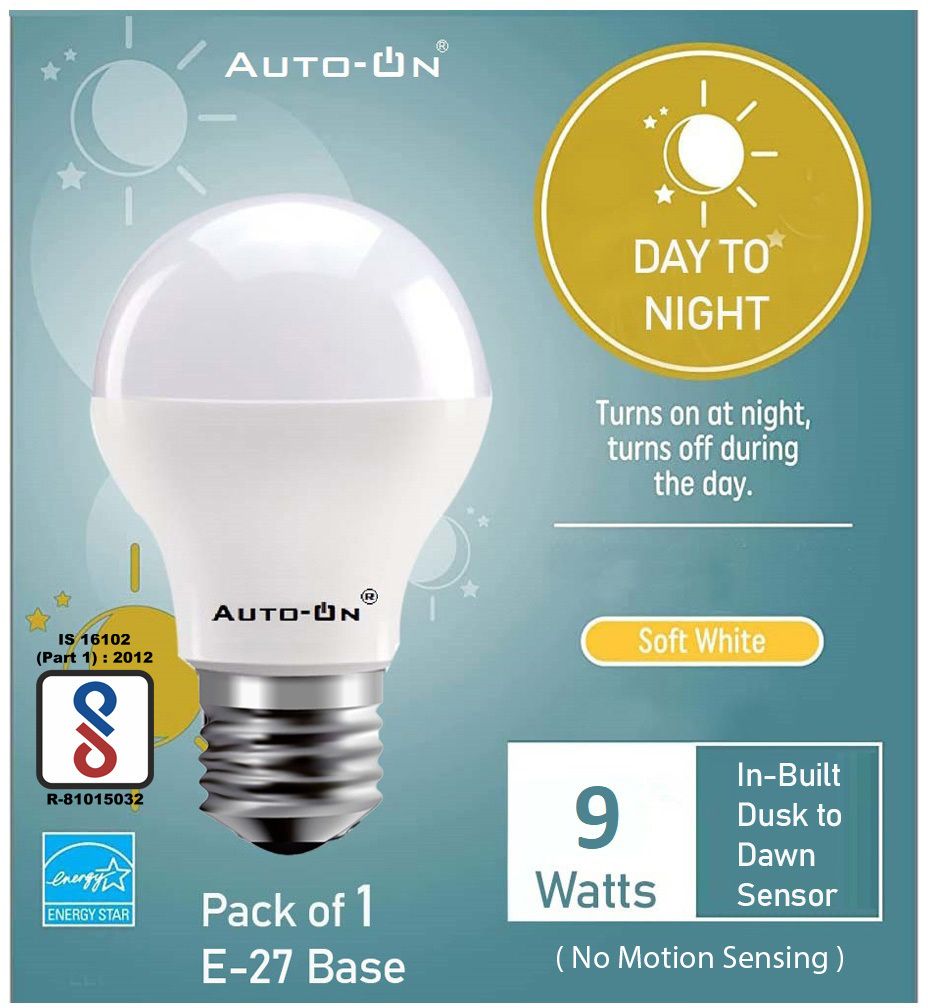 auto-on Day/Night Sensor LED Bulb 9W Smart Sensor Light-image-26