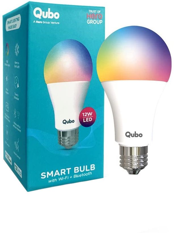 Qubo 12WE27 by HERO GROUP LED WiFi BT 16 Million Colors Voice Alexa OK Google Smart Bulb-picture-36
