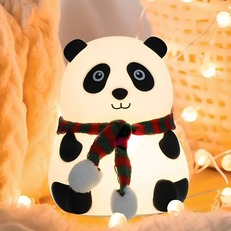 dheer Cute Panda Night Light for Kids Silicone Night Color Changing Lamp to Decor Room Night Lamp-picture-4