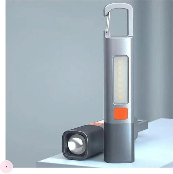 SHOPPEALL LED Rechargeable Flashlight High Lumens Side Light Hook Zoom Waterproof9 Dimmer Switch-image-46
