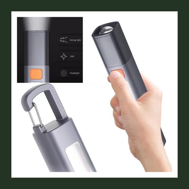 SHOPPEALL LED Rechargeable Flashlight High Lumens – Zoomable Waterproof Torch & Hook16 Light Strip-picture-38