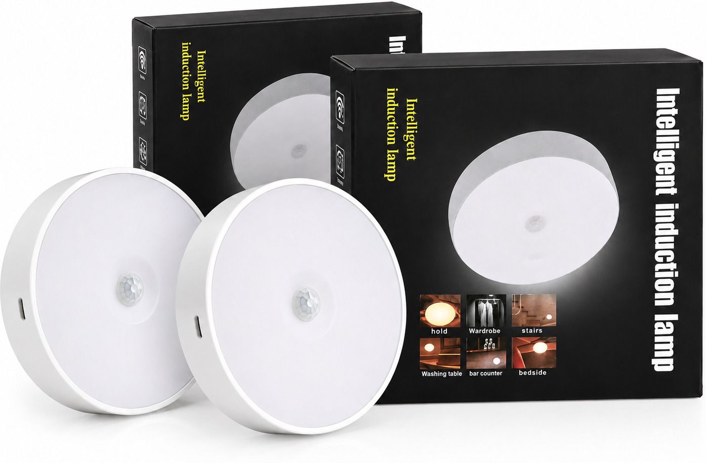 Makkachakki Pack of 2 Motion Sensor LED Night Light USB Rechargeable Magnetic Wardrobe Light Motion Sensor Light-picture-13