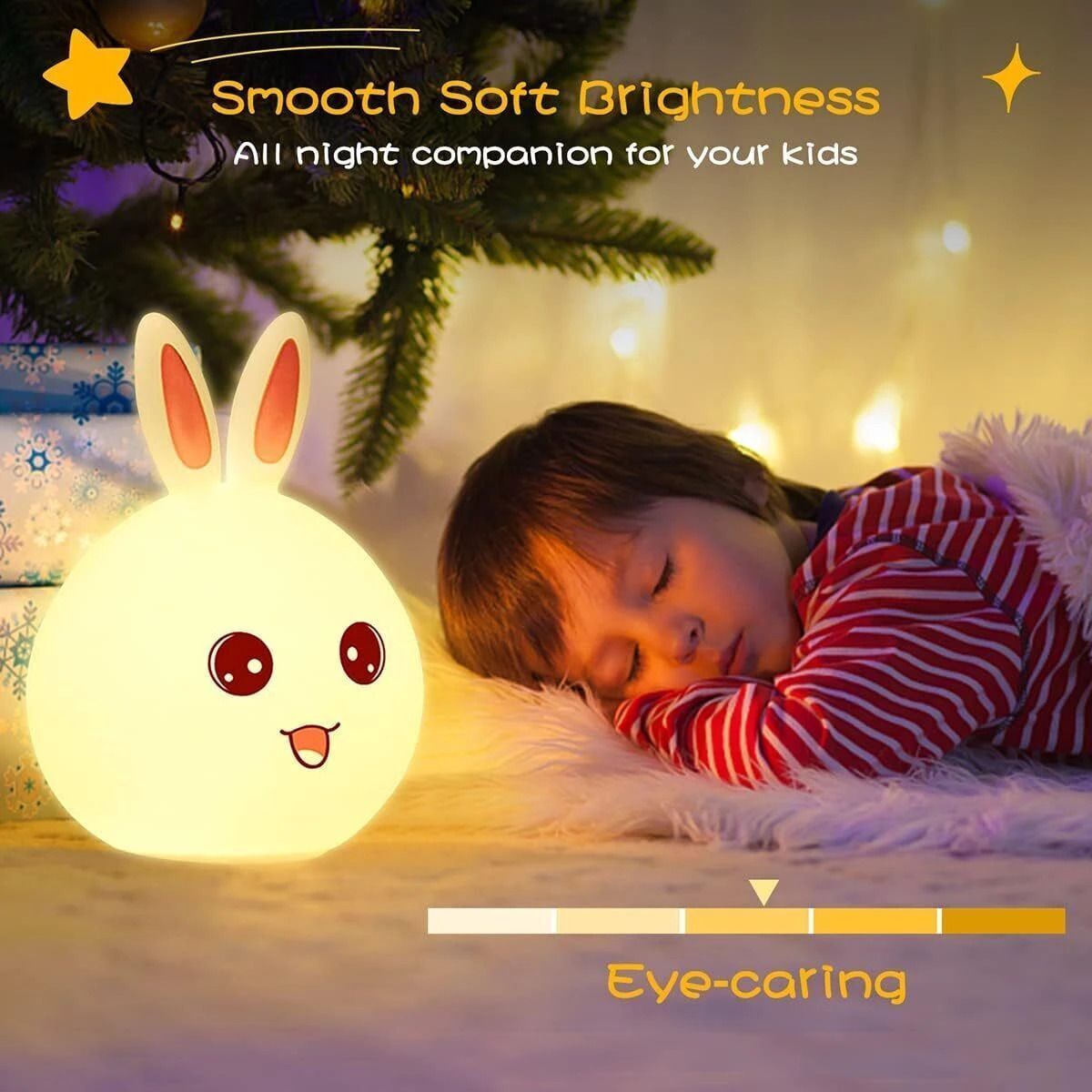 JPGC Cute Panda Silicon Night Lamp USB Rechargeable 7 Color Changing For Kids-123 Smart Sensor Light-image-3