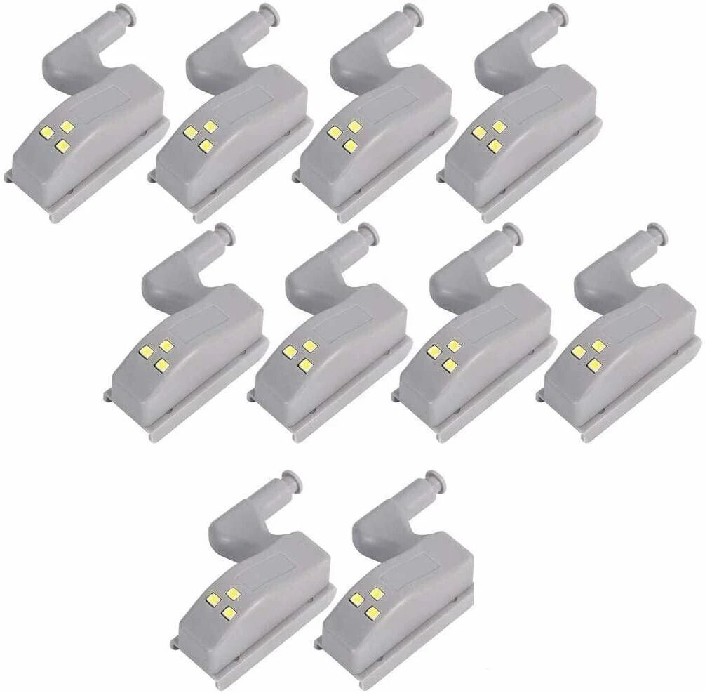 SOUVENIR Universal Wardrobe Cabinet Hinge LED Motion Sensor Night Light System for Almirah, Kitchen, Cabinet, Cupboard, Closet, Living Room/Bedroom(10pc) Smart Sensor Light-image-3