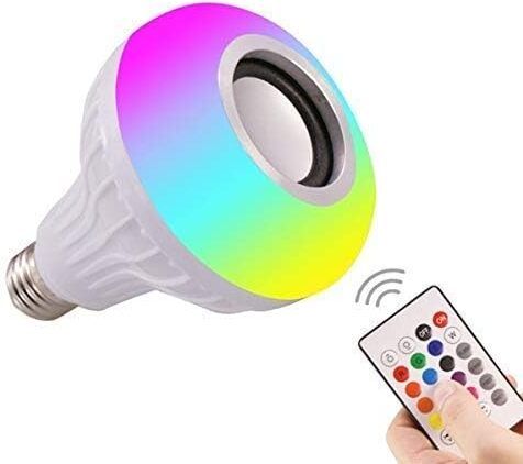 JANMESH ENTERPRISES 3-in-1 LED Bluetooth Speaker Music with Color Changing Light & Remote Control Smart Bulb-image-39