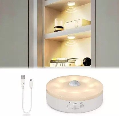 LED Smart Motion Sensor Light 130 USB Rechargeable Stick-Anywhere Night light 6 hrs Bulb Emergency Light-image-15