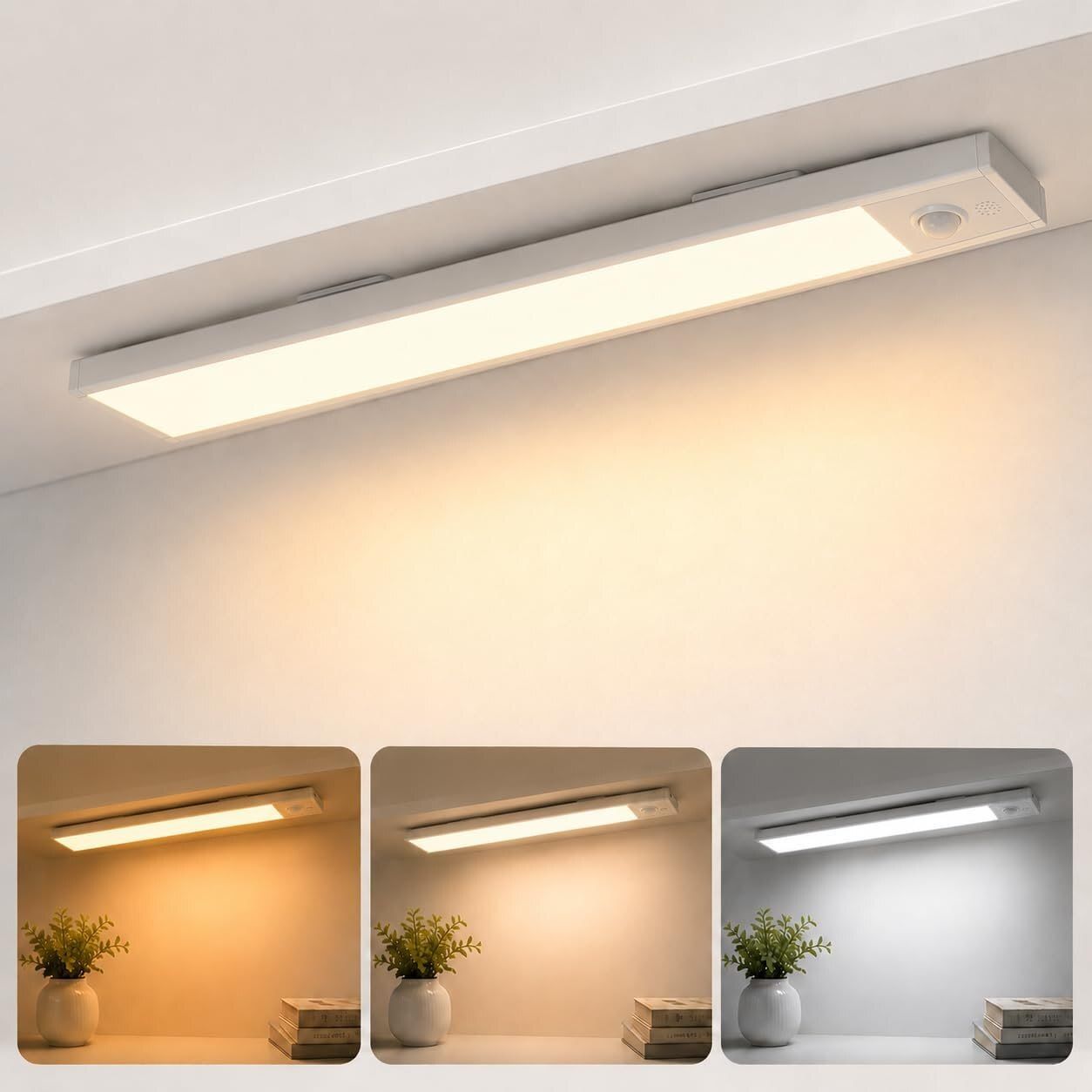 Touchcart 20 cm Motion Sensor LED Under Cabinet Light Rechargeable Motion Sensor Light-picture-30