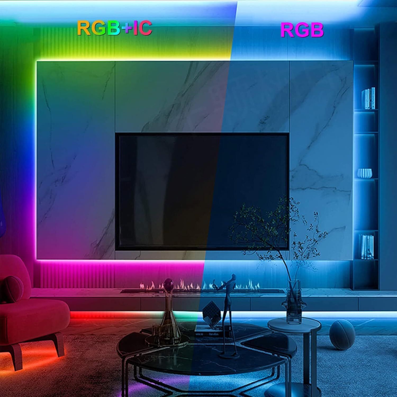 AONEPTER Rope Lights | RGB LED Strip Lights Light Strip-picture-19