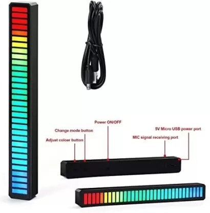 NKPR RGB Led Bar Light 32 Bit RGB Music Sound Control For Cars Led Light_43 Smart Sensor Light image 1