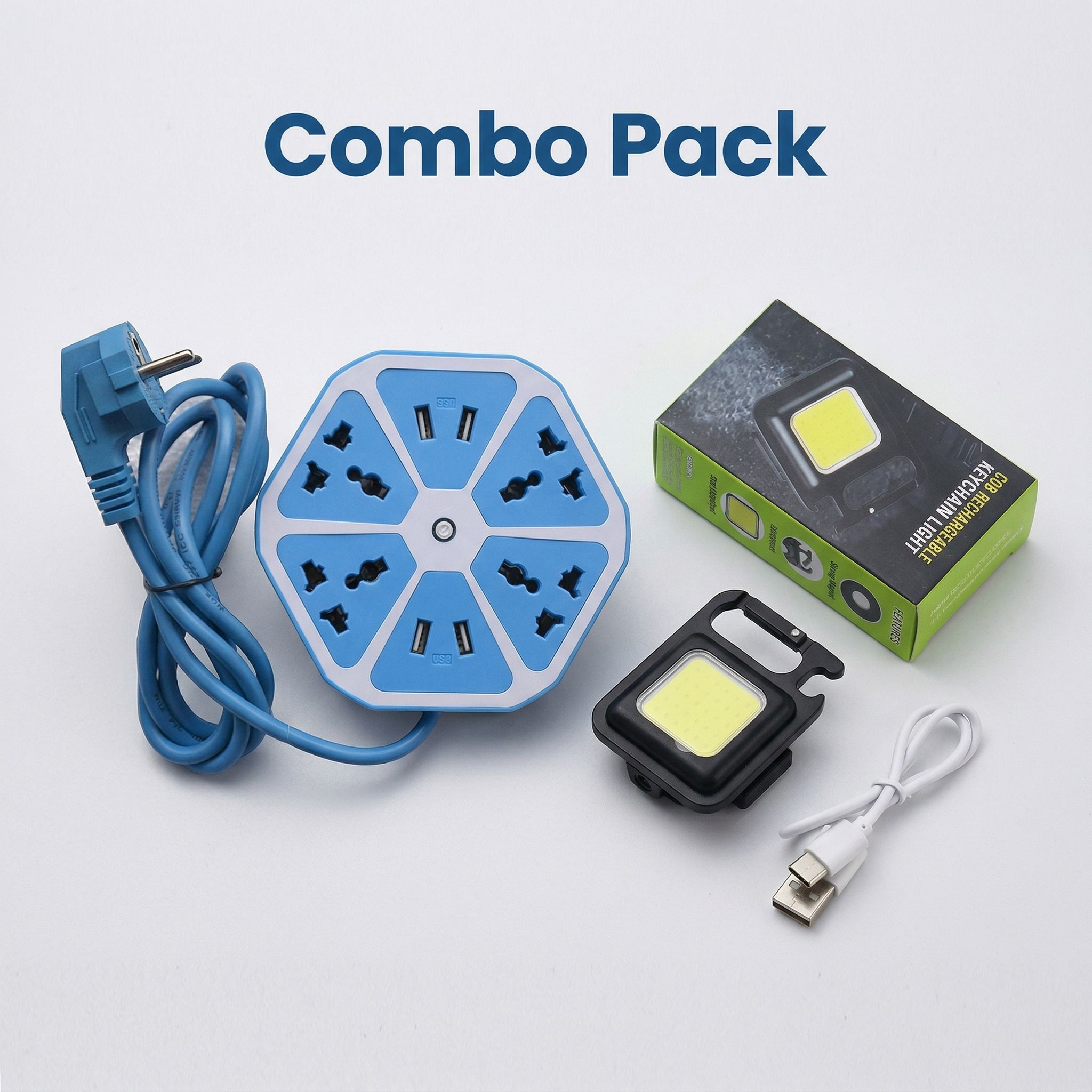 USB HEXA Board with Cob LIght 2026 1 hrs Torch Emergency Light-image-9