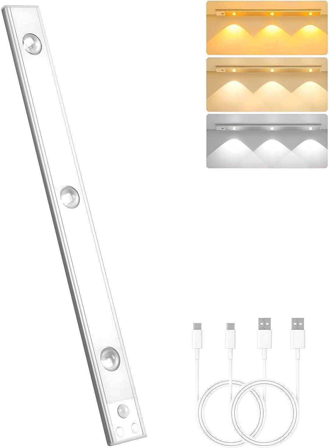 Xydrozen Rechargeable Wireless Cabinet Light with 1200mAh Battery Motion Sensor Light-image-49