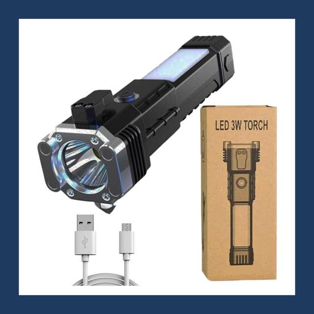 shoppeall Handheld Flashlights Rechargeable Hammer Torch LED Camping Lanter Torch Light.A4 Torch-picture-22