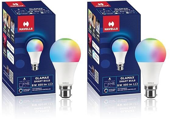 HAVELLS Glamax 9W Bulb Pack of 2 Smart Bulb-picture-21