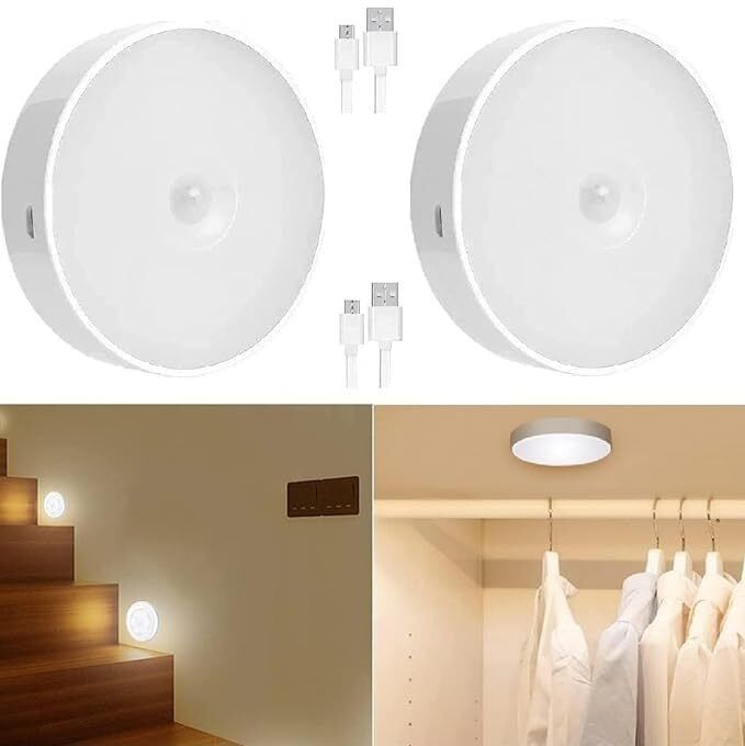 HVK USB Rechargeable Motion Sensor LED Light Wireless Wardrobe Night Lamp Home Uses Ceiling Lamp-image-18