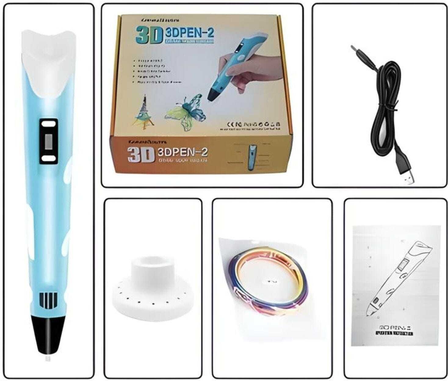Varsug Traders 3D Printing Pen - Perfect for DIY and Crafting Smart Pen-image-2