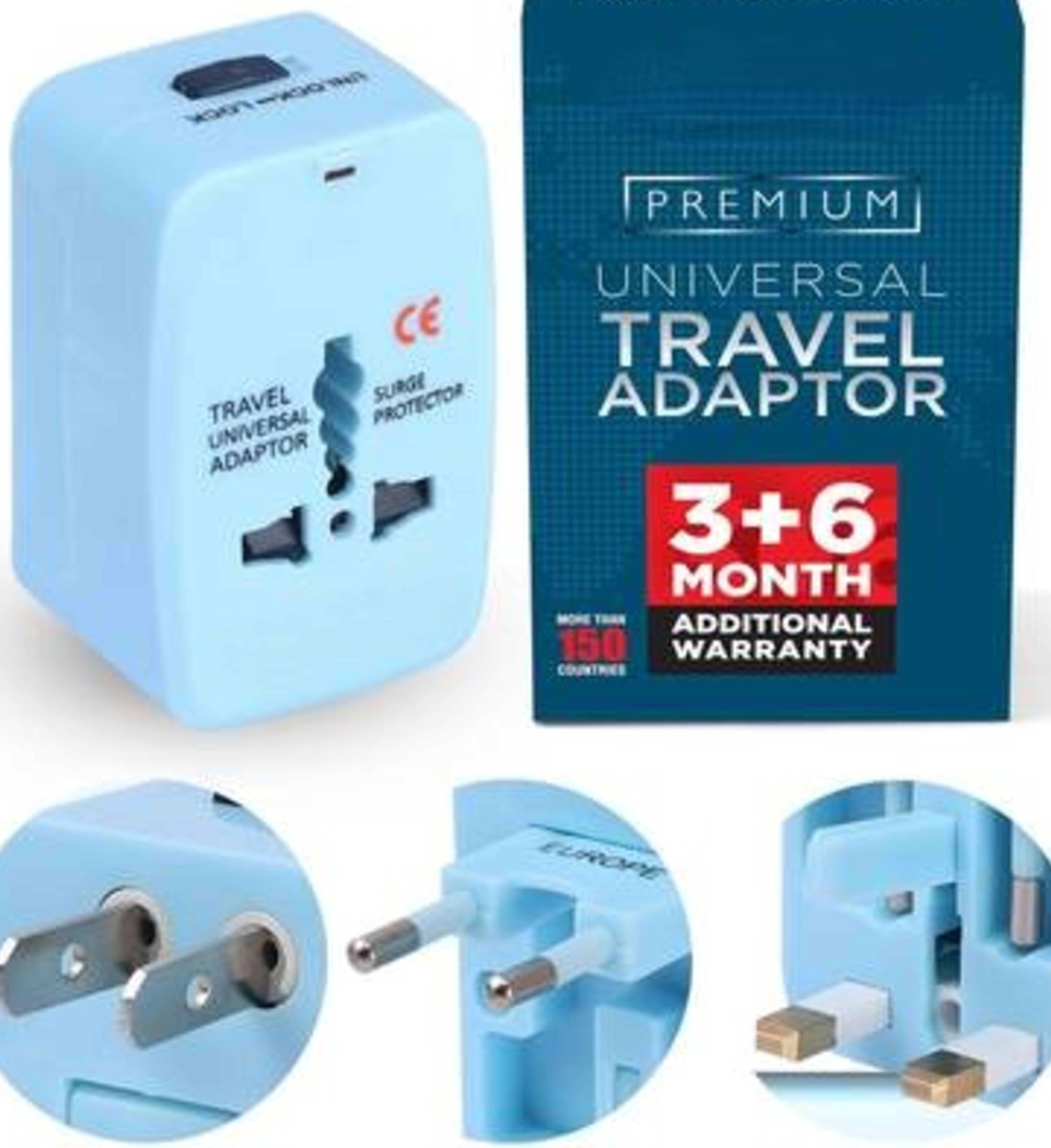 SSVOCATIONPOINT Premium Universal Travel Adapter With Built In Dual USB Charger Ports 100-240V Smart Plug-picture-12