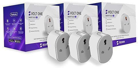 Zeswin Volt One 16A Wi-Fi Enabled Smart Plug with Energy Tracking for Heavy Appliances Smart Plug-picture-10