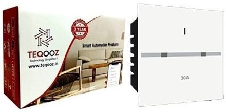 TEQOOZ 30Amp Heavy Load Wi-Fi + IR Remote Smart Glass Touch Switch (White) Smart Switch-picture-22