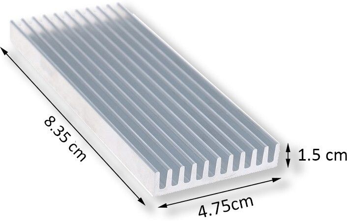 HUBX Heat sink Aluminum Cooling Peltier CPU IC LED MOSFET M.2 8.3X4.7X1.5 CM - QTY-1-image-5