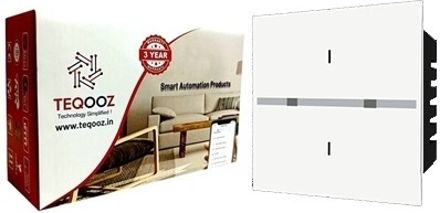TEQOOZ 2-Switch 15Amp Wi-Fi + IR Remote Smart Glass Touch Switch (White) Smart Switch-picture-41