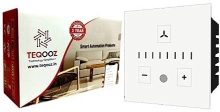 TEQOOZ Fan Regulator Wi-Fi + IR Remote Smart Glass Touch Switch (White) Smart Switch-image-36