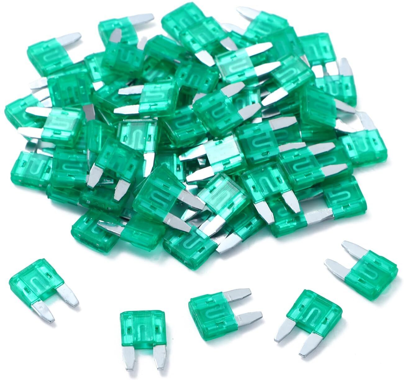 LumiLiv Fuse 30A Mini Blade Fuse Short Circuit Protection FOR Car,Bike pack of 100pcs
