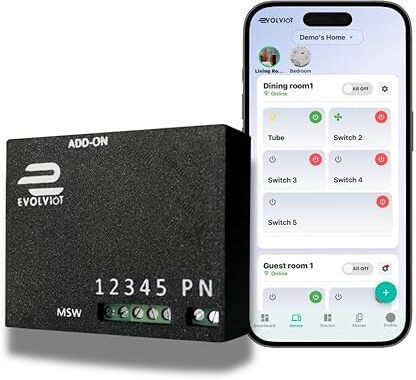 EvolvIOT 5 Node Wi-FI Silent Dimmable, Soft ON/OFF, App & Voice Control Smart Switch-image-34