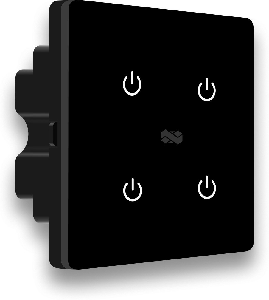 iotics Smart Touch Switch for 4 Lights, Remote, Mobile App, Alexa & Google Home Smart Switch image 1