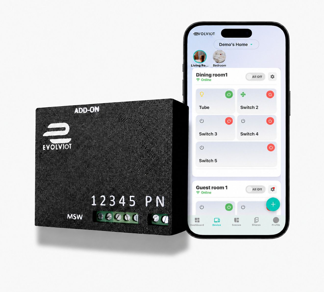 EvolvIOT 5 Node Wi-FI Silent Dimmable, Soft ON/OFF, App & Voice Control Smart Switch-image-35