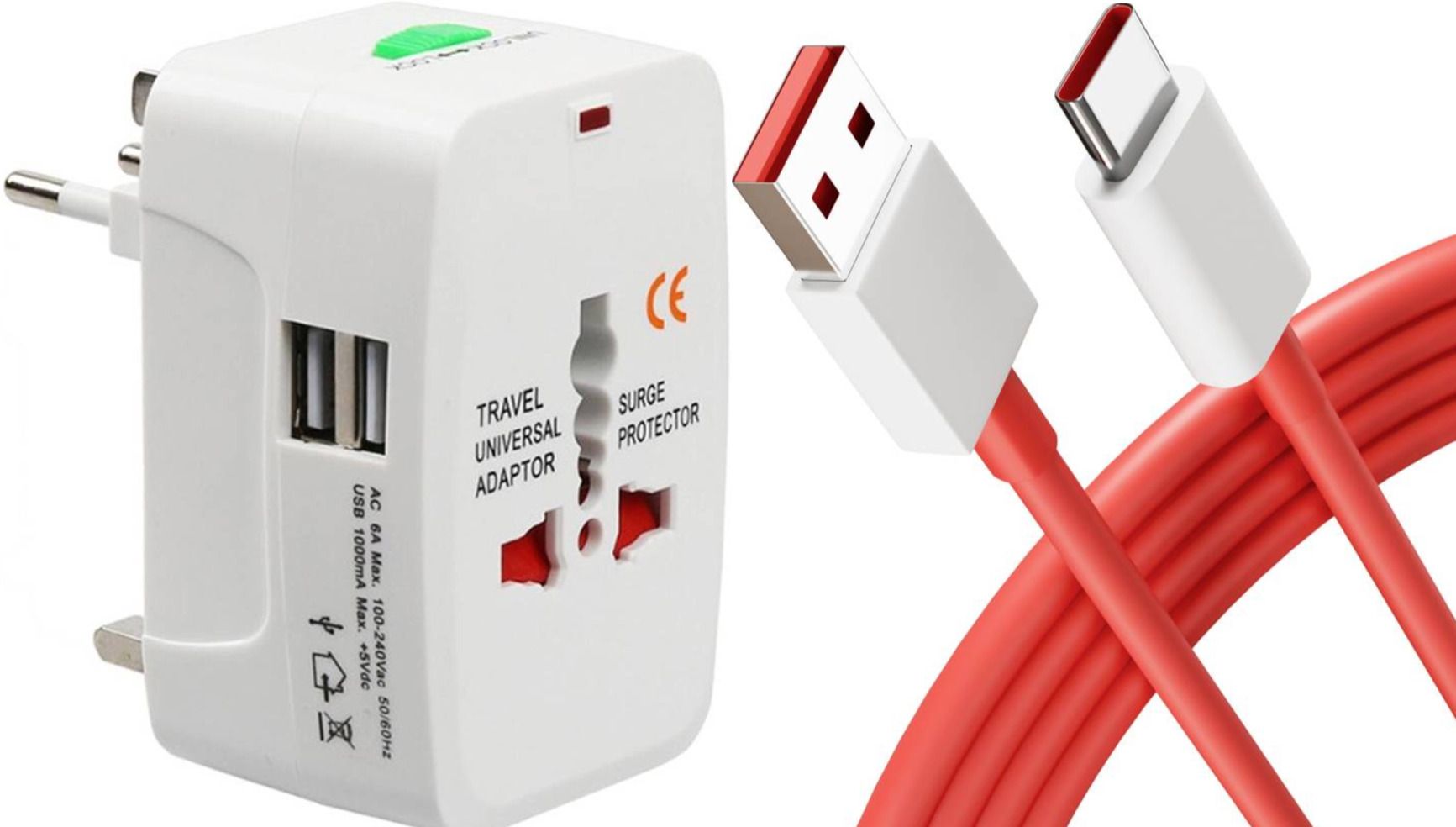 SSVOCATIONPOINT A+ Universal Travel Adapter USB Charger Data Cable With Ports 100-240V USB Cable Smart Plug-picture-45