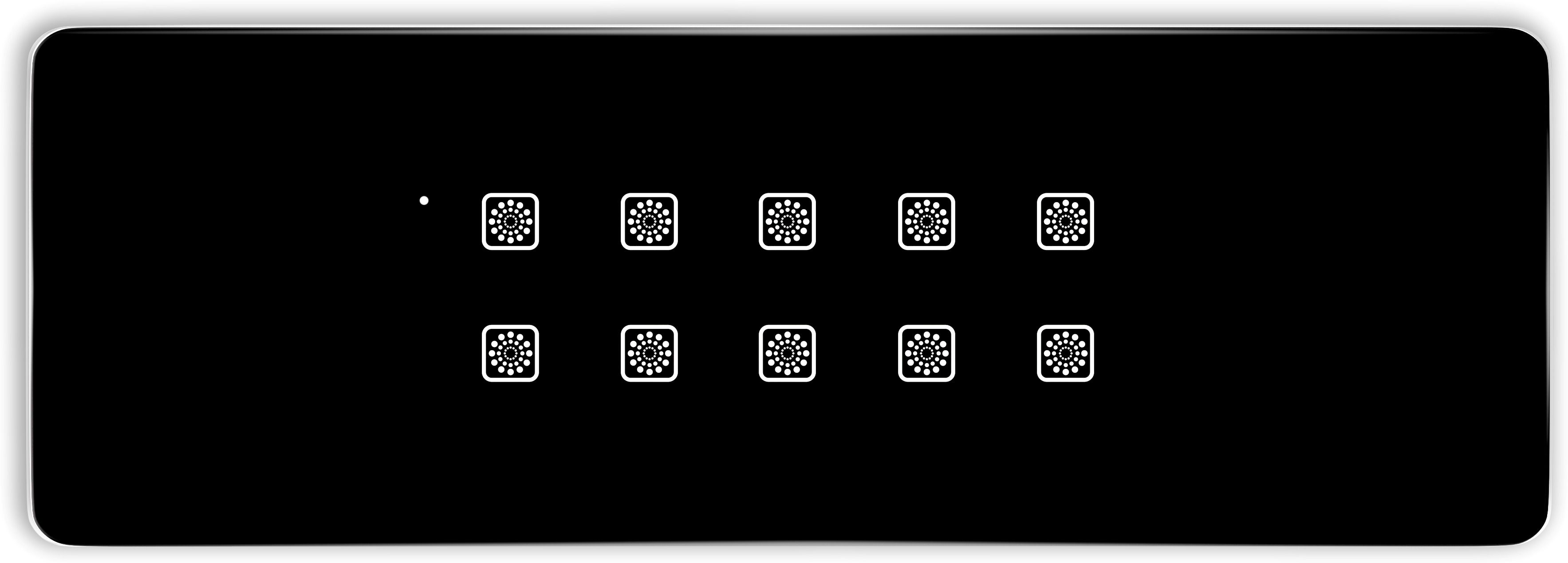 TEQOOZ Glass Touch Panel (WiFi + Remote) (8M): 10 Switch Smart Switch