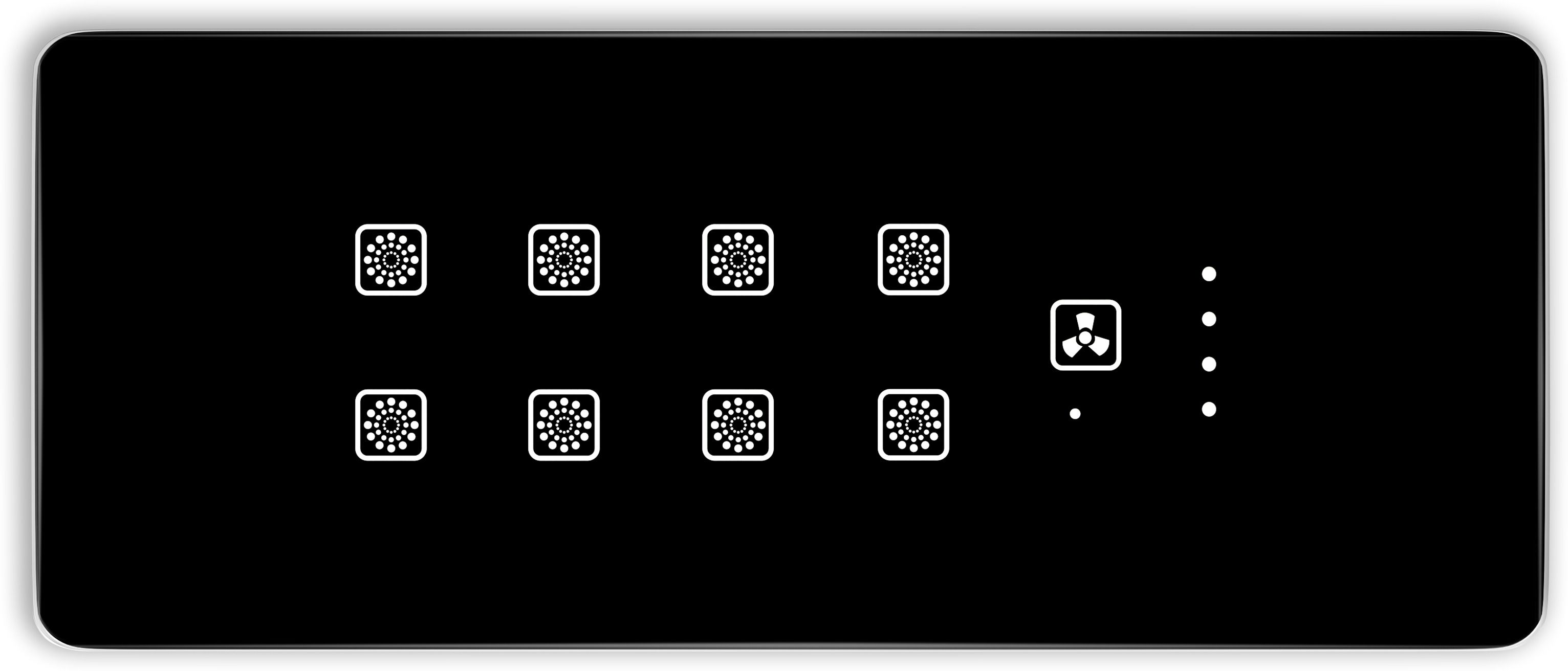 TEQOOZ Glass Touch Panel (WiFi + Remote) (8M): 8 Switch + Fan Regulator Smart Switch-image-27
