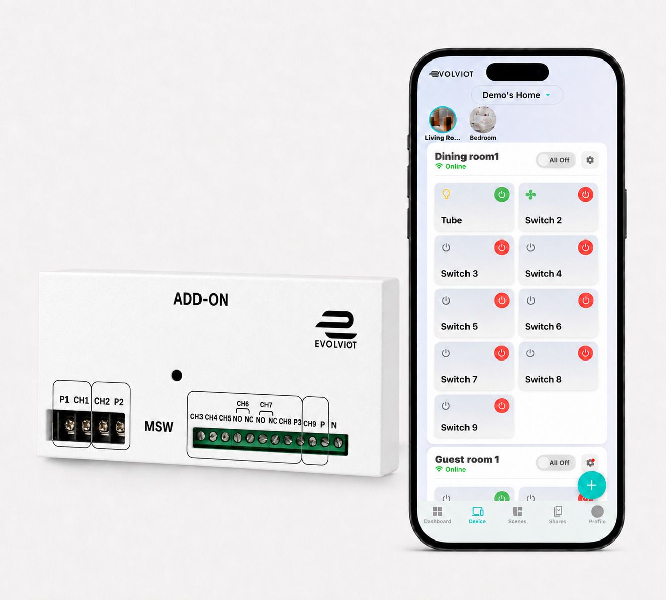 EvolvIOT SW9R231T3-W Voice Control Alexa & Google assistant & SIri Smart Switch Smart Switch-image-1