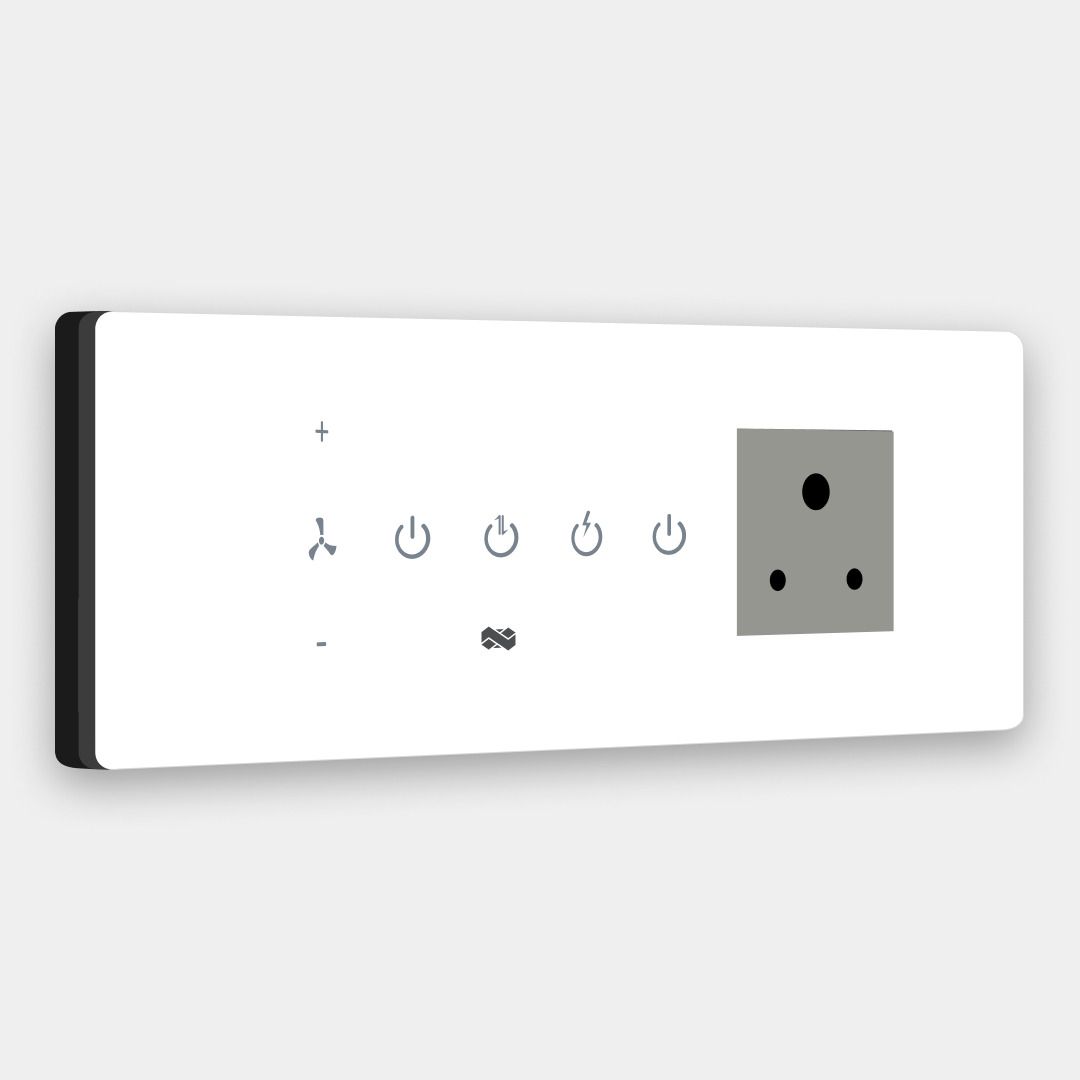 iotics Smart Touch Switch for 3 Light, 1 Fan, 1 Plug, Remote, Mobile App, Alexa, Google Smart Switch-picture-21