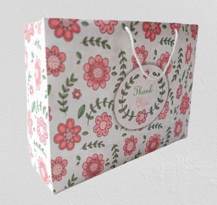 Samarth 16X5X12 Inch Pack of 25 Pcs Kraft Vergin Thank you Shopping Bags, Gift Bags-picture-23