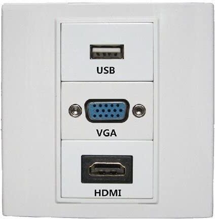BOXNUBE Multimedia Modular Wall Face Plate with HDMI + VGA + USB Panel Sockets Smart Switch-image-27