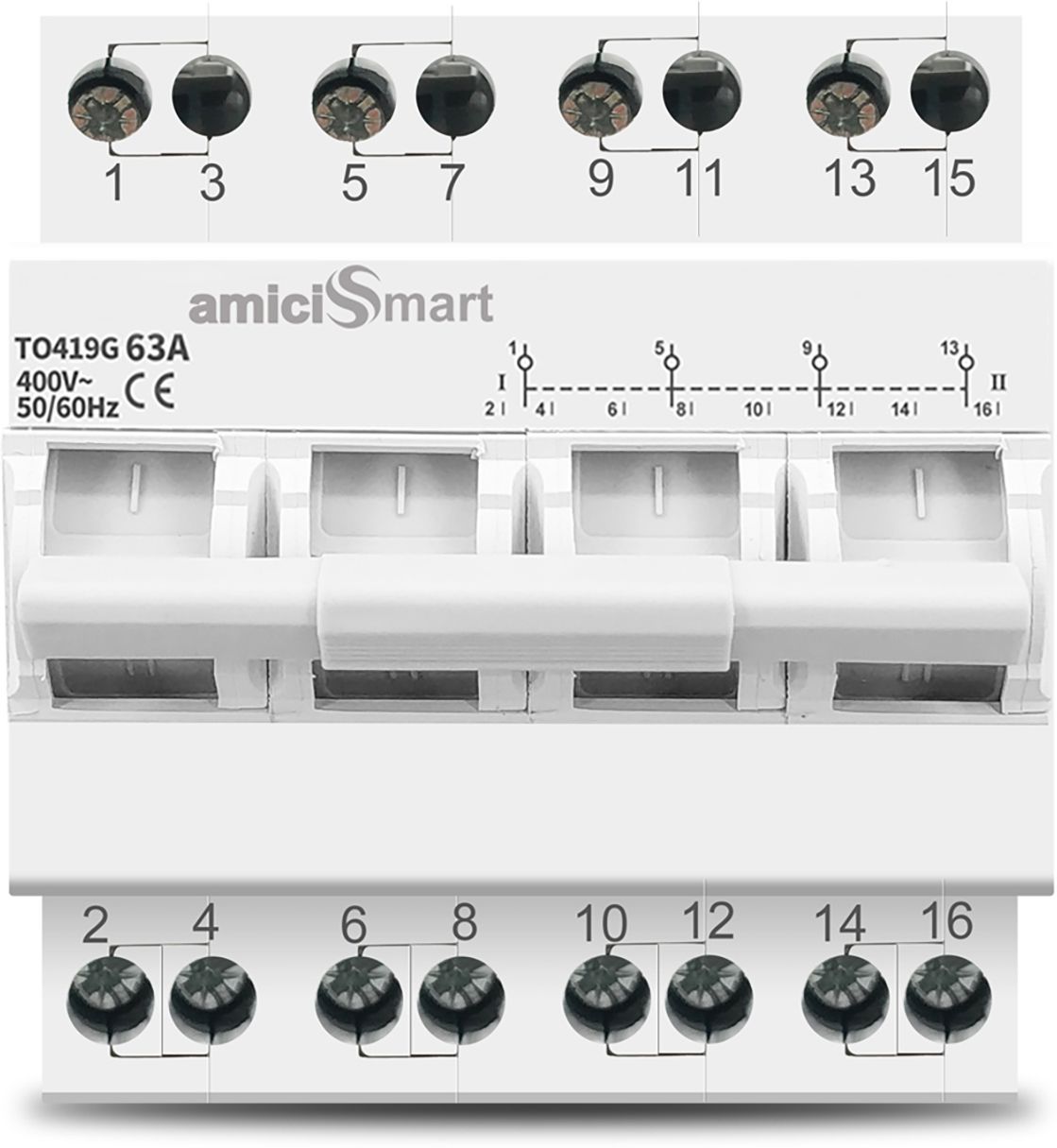amiciSmart Dual Power Manual Control Transfer Switch, 63A Change Over Switch (3-Phase) Smart Switch-picture-30