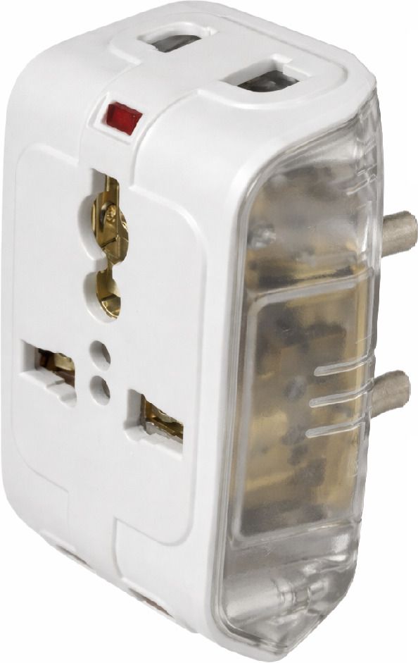 NIVAYO Worldwide Travel Adapter 3-Pin Multiplug Socket, 1 Year Warranty Extension Board Smart Plug-image-28