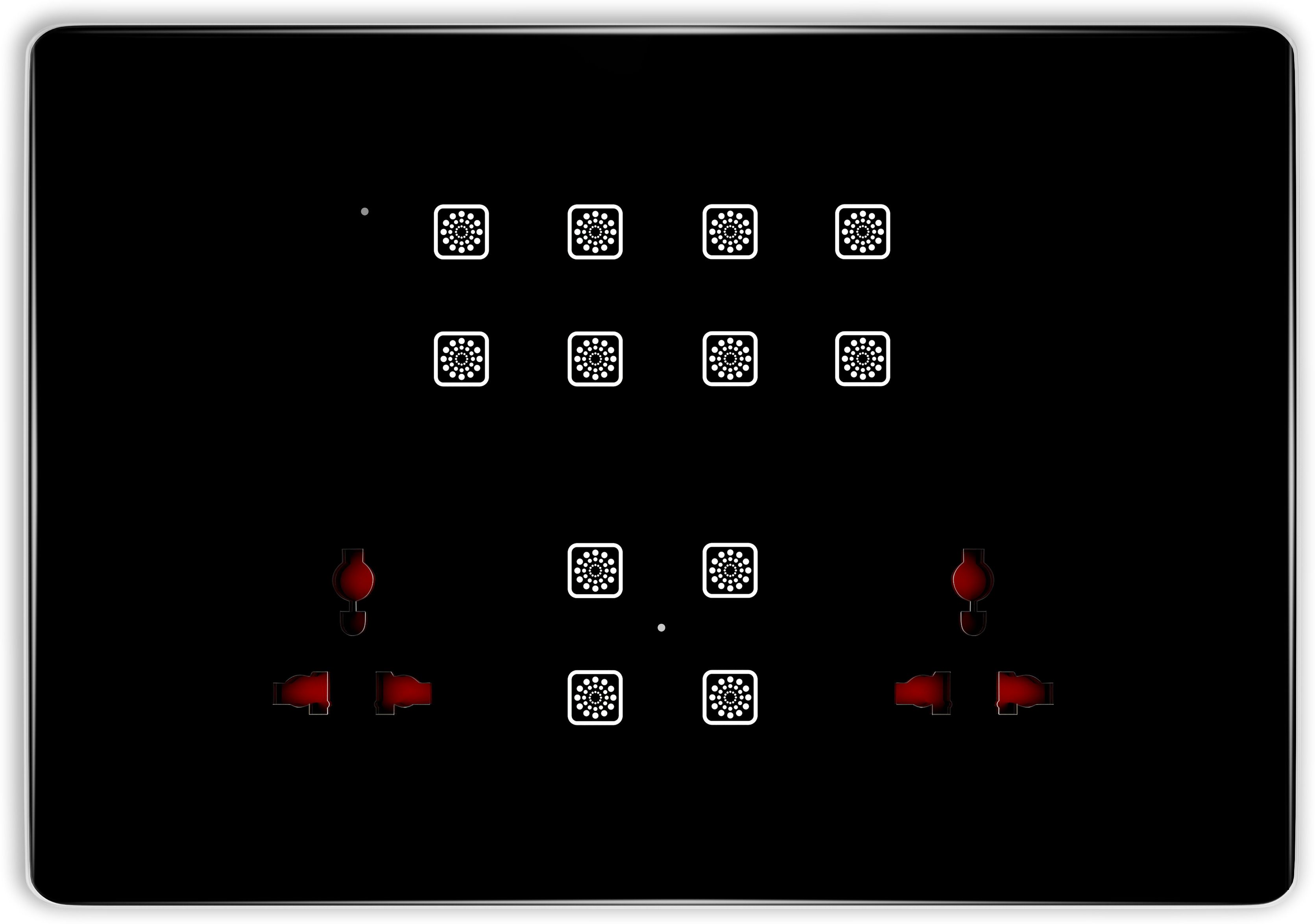 TEQOOZ 12 Switch + 2 Socket Glass Touch Panel (WiFi + Remote) (12M) Smart Switch-image-23