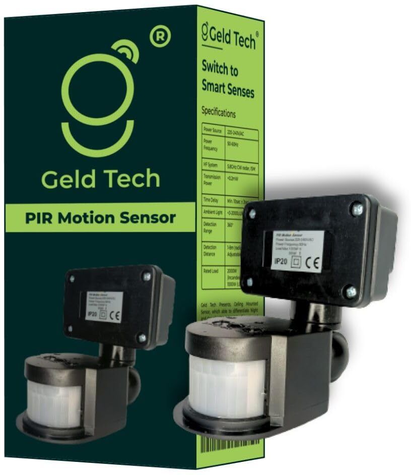 Geld Tech (GT-P07), 360 Wall Mounted PIR Motion Sensor, Adjustable Ambient Light-picture-46