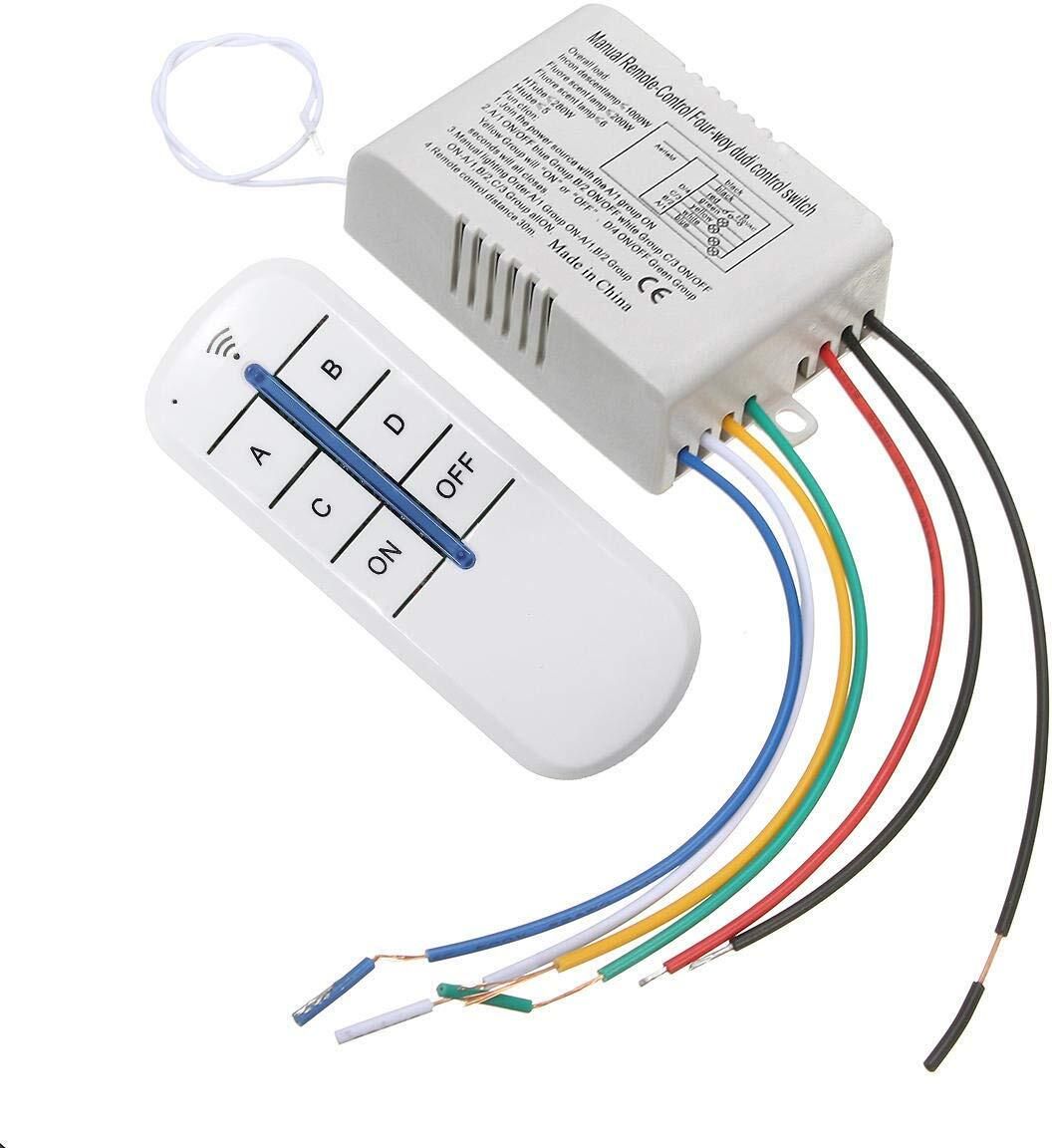 HIGH QUALITY 4 Wireless ON/OFF Lamp Remote Control Switch Receiver Transmitter Electronic Components Electronic Hobby Kit-image-32
