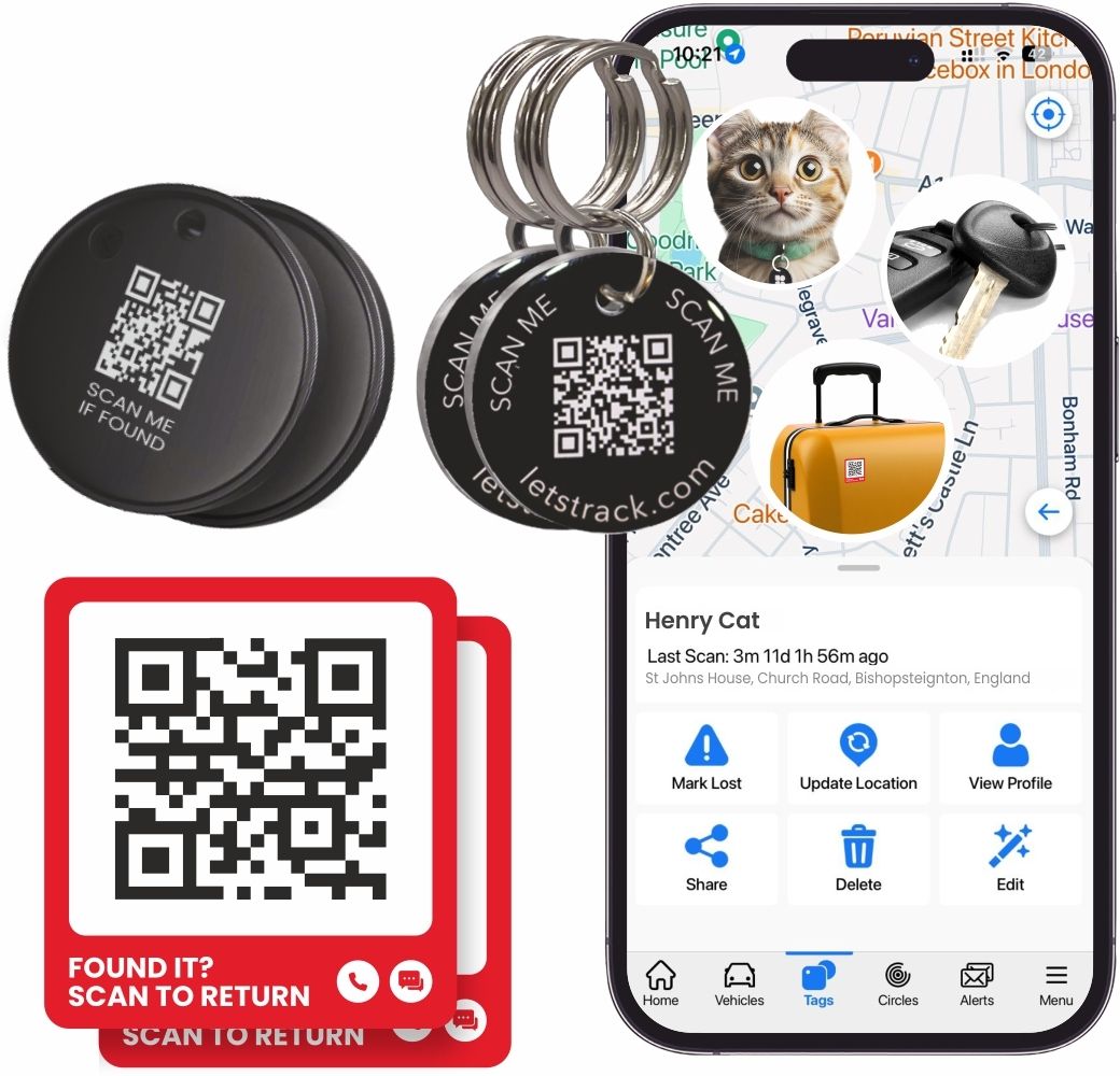letstrack Smart Tag Bundle – 2 MINITAG PRO, 2 Luggage TAG, 2 TouchTag | Location Smart Tracker-picture-17