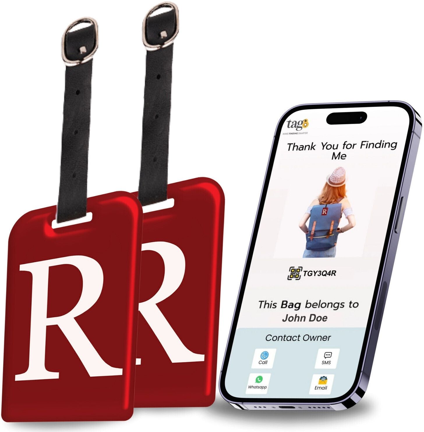 tag8 Smart Luggage Tag, Real-Time Email Alerts With Bag's Location - Location Smart Tracker-picture-29