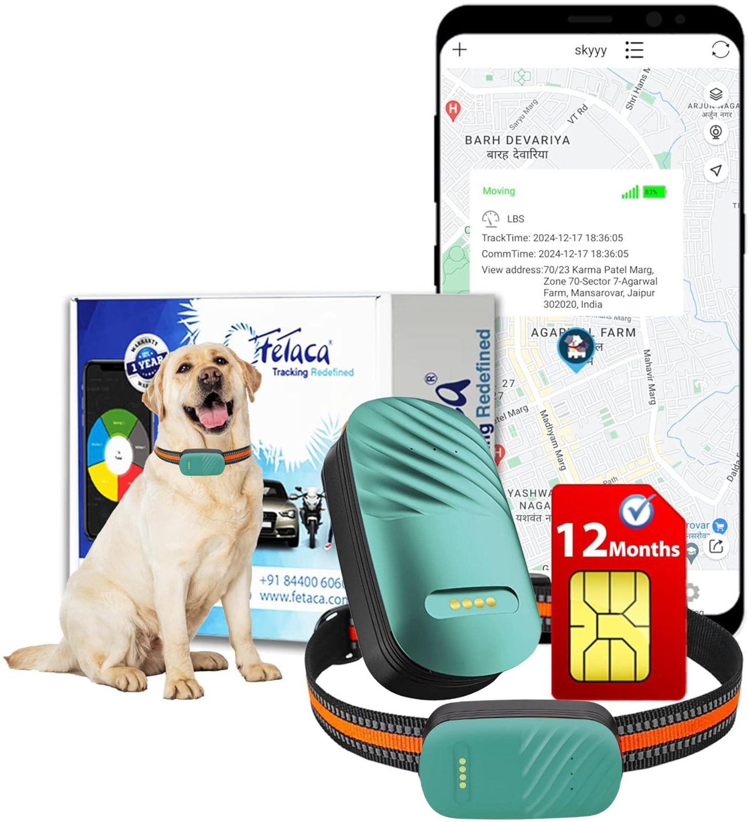 fetaca 4G Pet GPS Tracker w/ 12M Free SIM & App | Live Tracking, Waterproof, Alerts Location Smart Tracker-picture-25