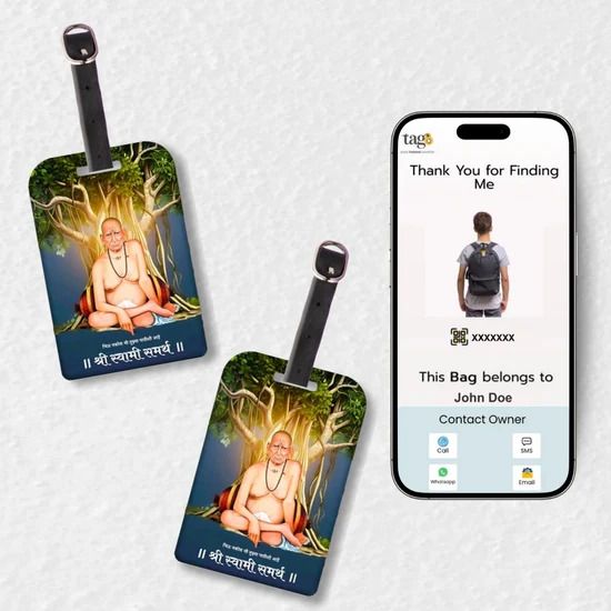 tag8 Shri Swami Samarth Smart Bag Tag Iconic Luggage Tag with Digital ID Location Smart Tracker-picture-37