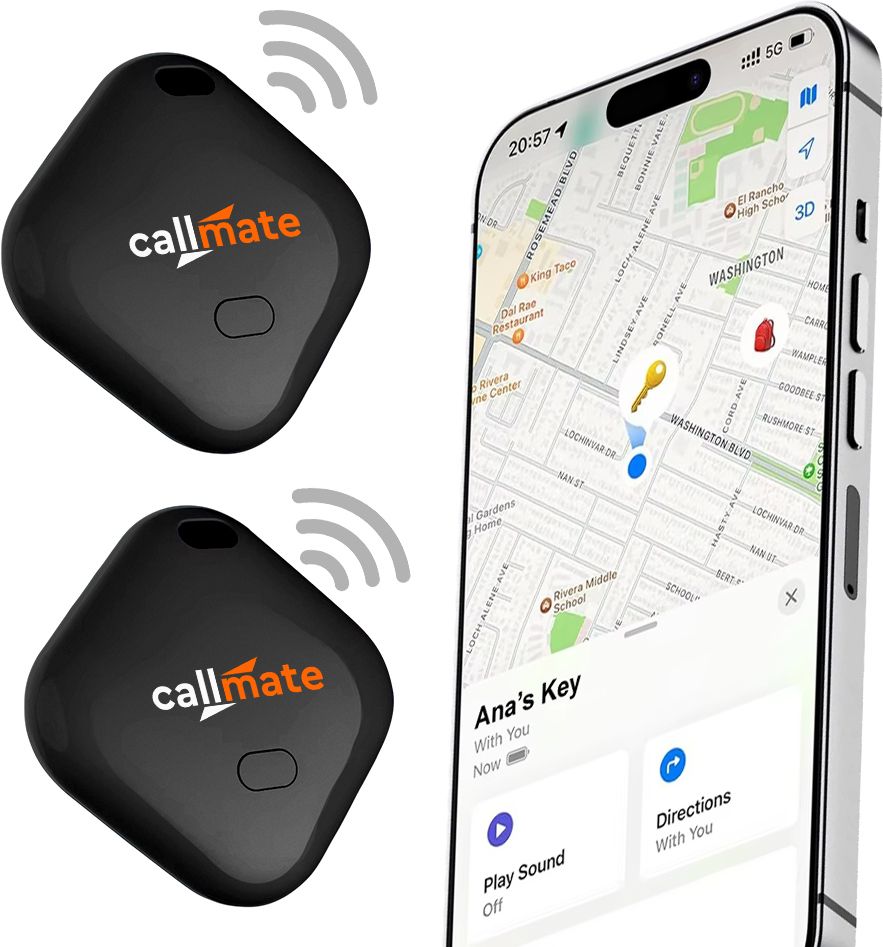 Air Tag for Apple with Loud Buzzer, Works with Apple Find My (Pack of 2) Safety Smart Tracker